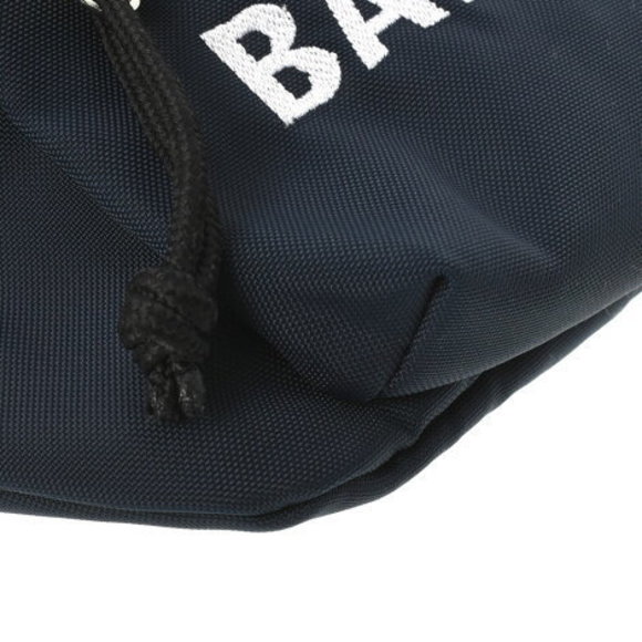 BALENCIAGA Logo Waist Bag Navy Blue Red Nylon Body - Picture 5 of 12